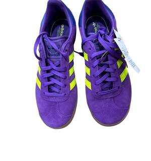 Adidas Gazelle C – Purple / Yellow – Style JP7131 – Kids Size 3 (US) NWTIB